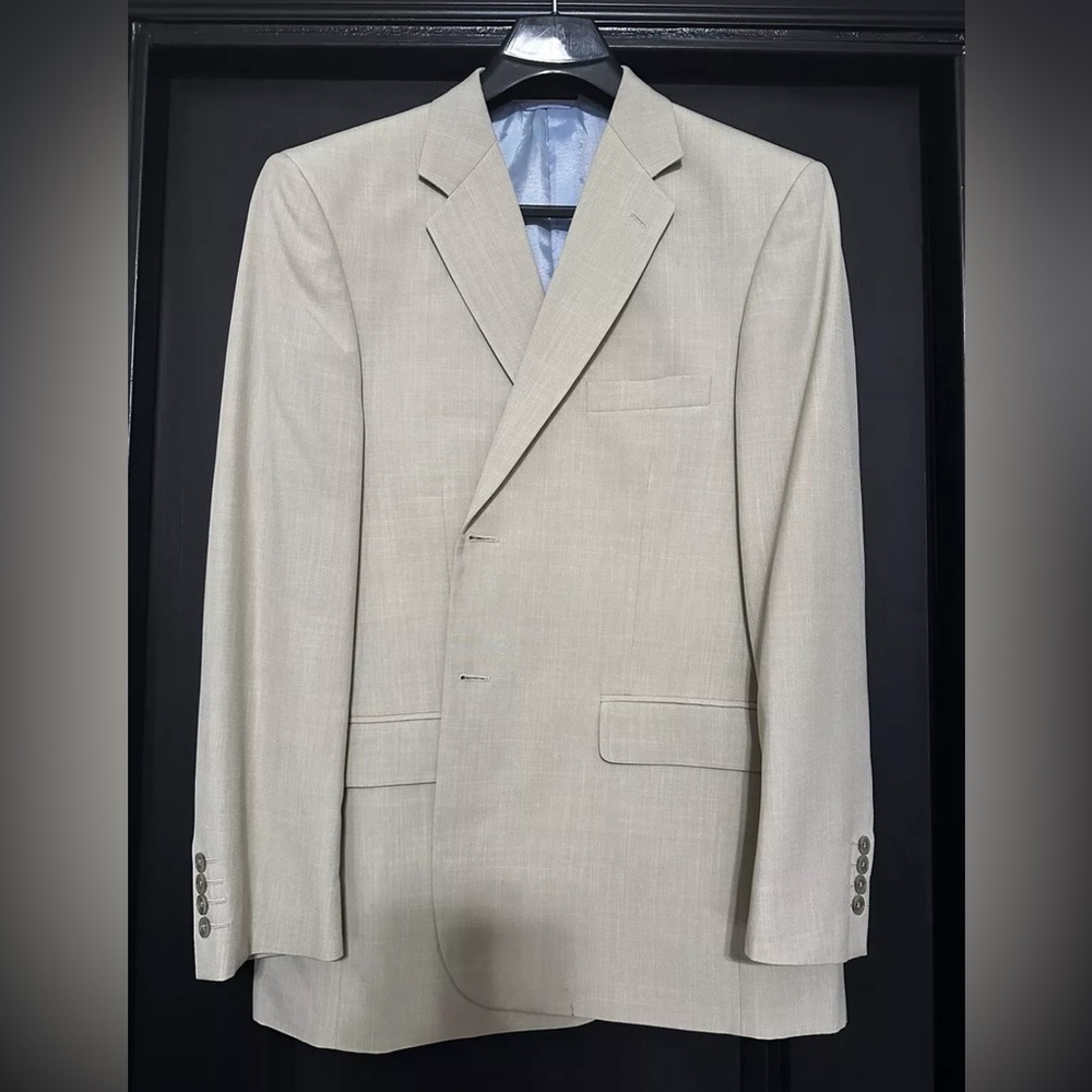 J.Ferrar  2 Button Sport Coat Blazer Suit Jacket 44Regular Tan